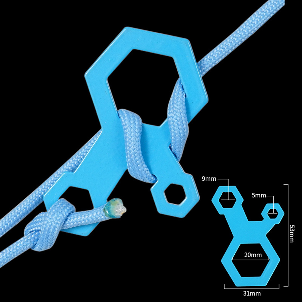 Cheap Goat Tents Wind Rope Buckle Tent Canopy Cord Adjuster Reusable Camping Accessories For Outdoor Hiking Backpacking Snails Connectors Knots   